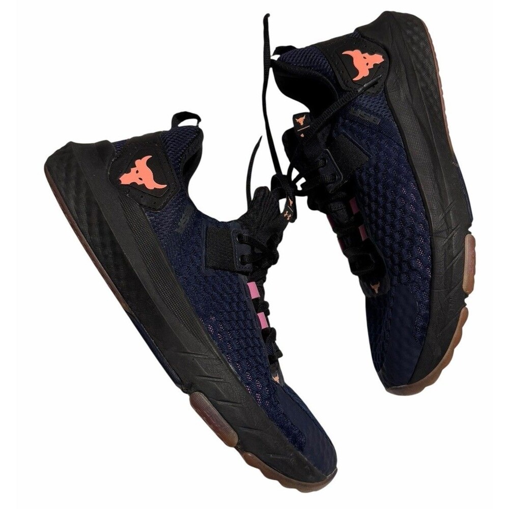 Under Armour Project Rock BSR 4 Training Shoes Midnight Navy-Black Mens Size 10